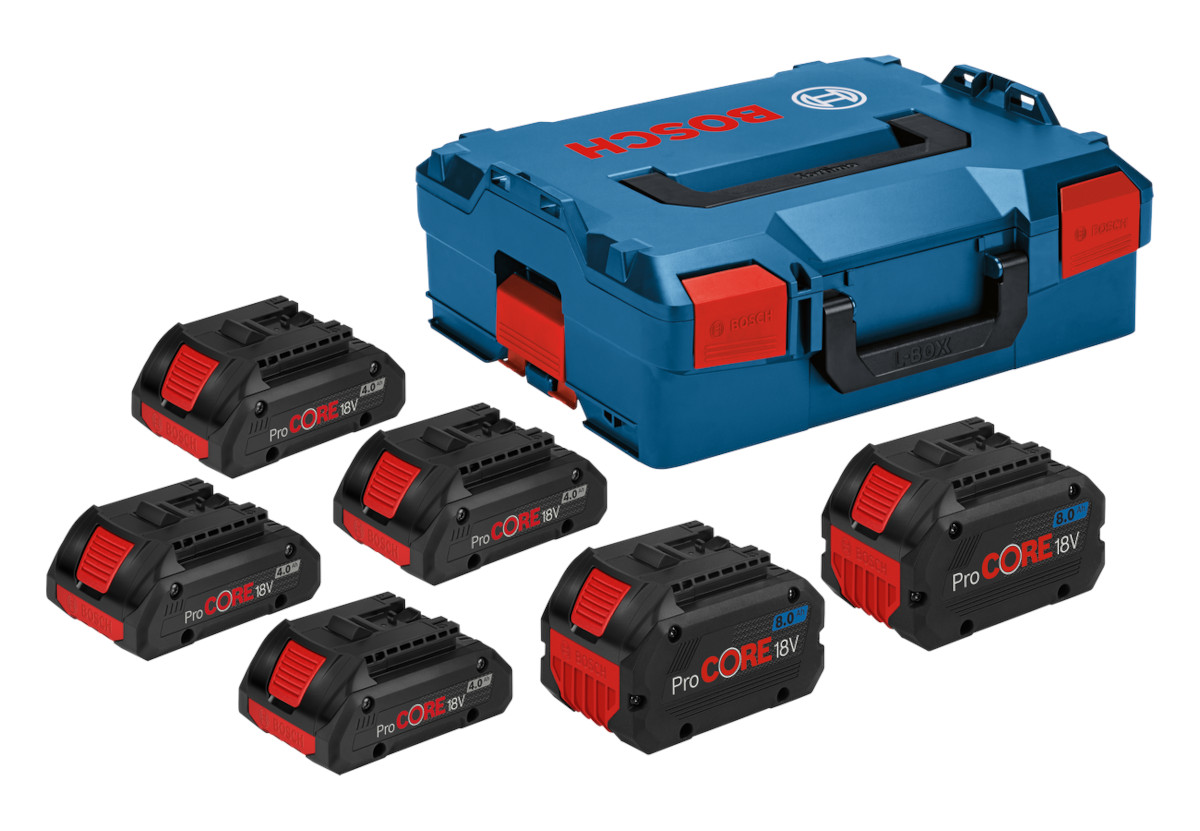 Bosch 18 Volt Akkuset mit 4 x ProCore 18 V 4 Ah und 2 x ProCore 18 V 8 Ah